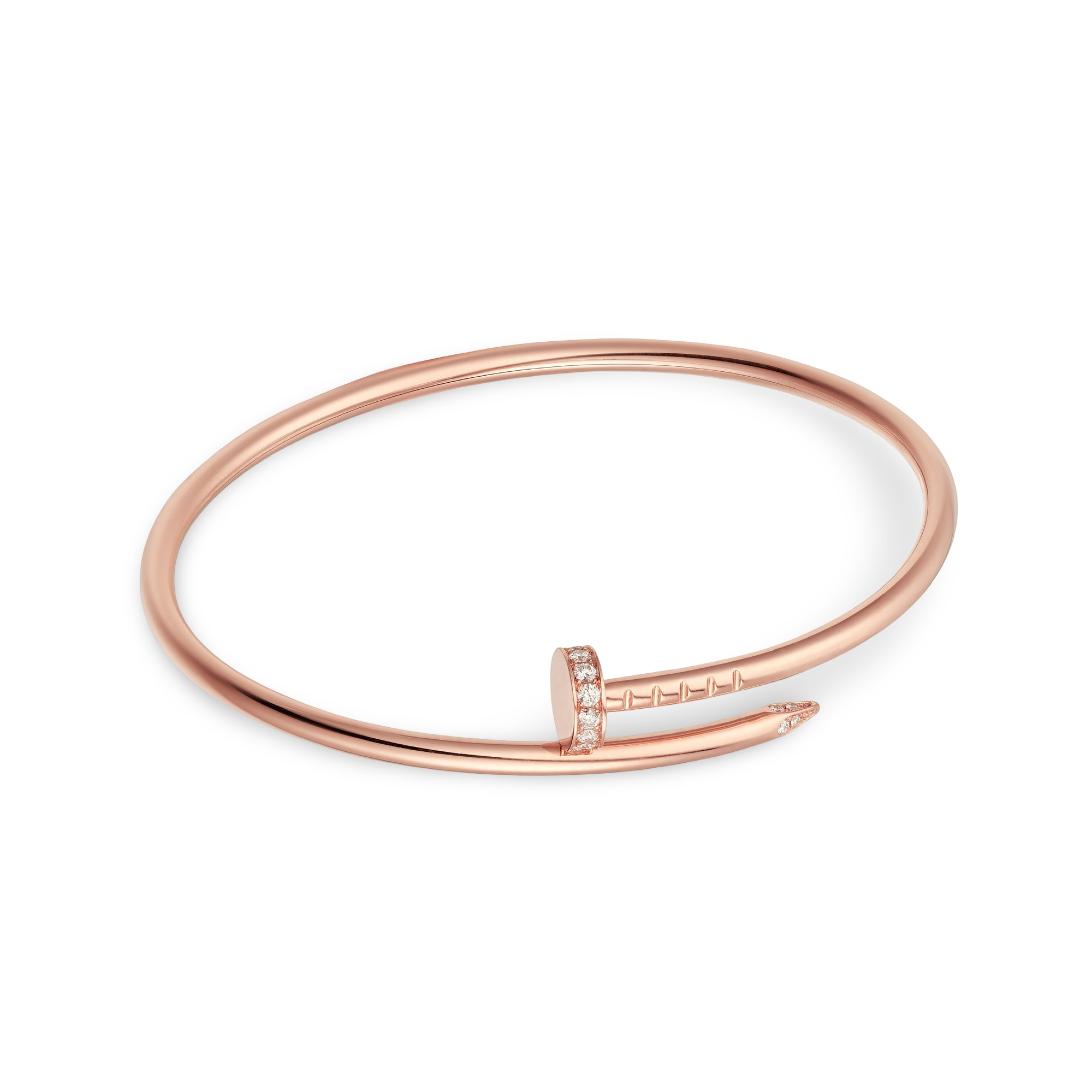 Nail Bangle with Diamonds, Small Model