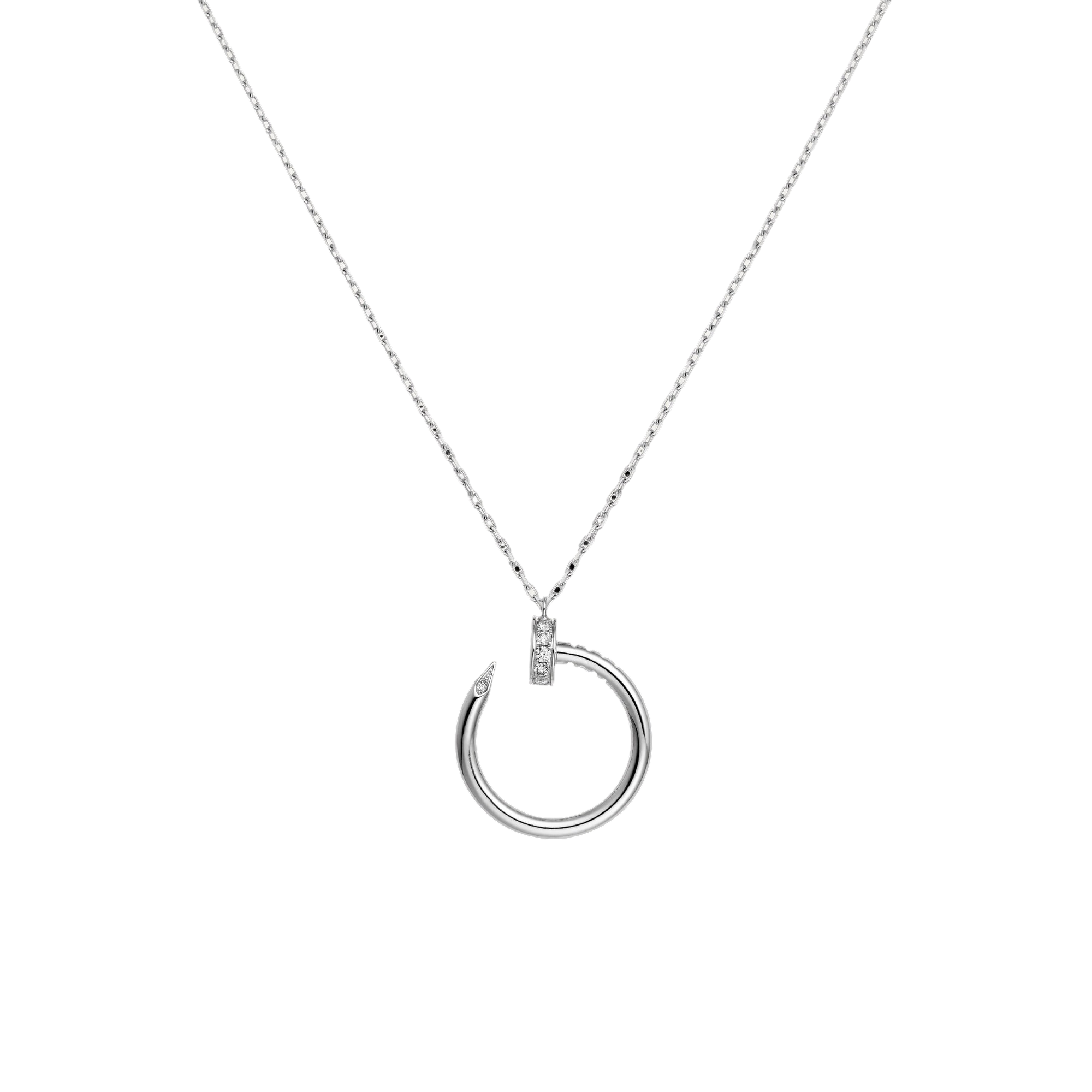 Nail Bangle Pendant with Diamonds