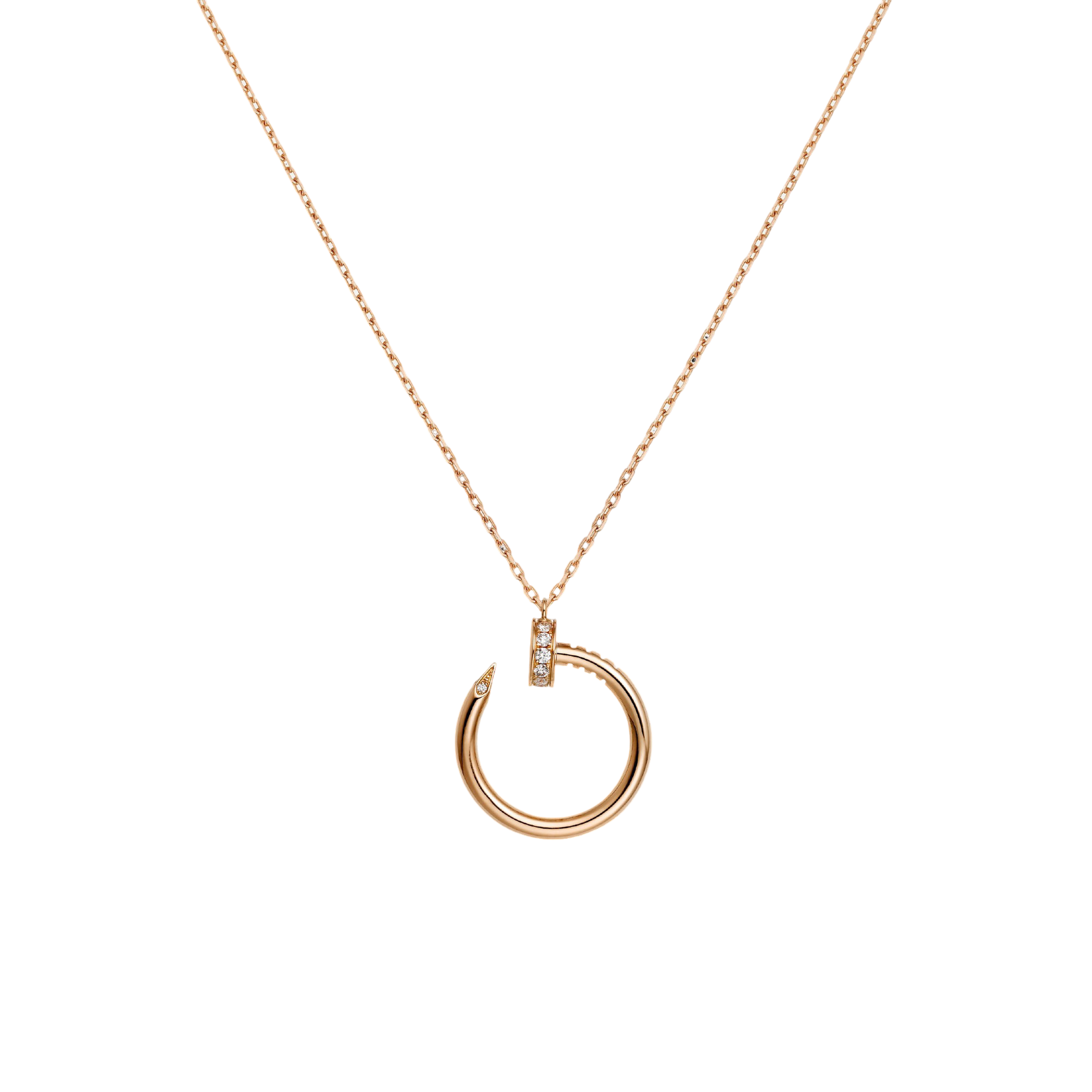 Nail Bangle Pendant with Diamonds