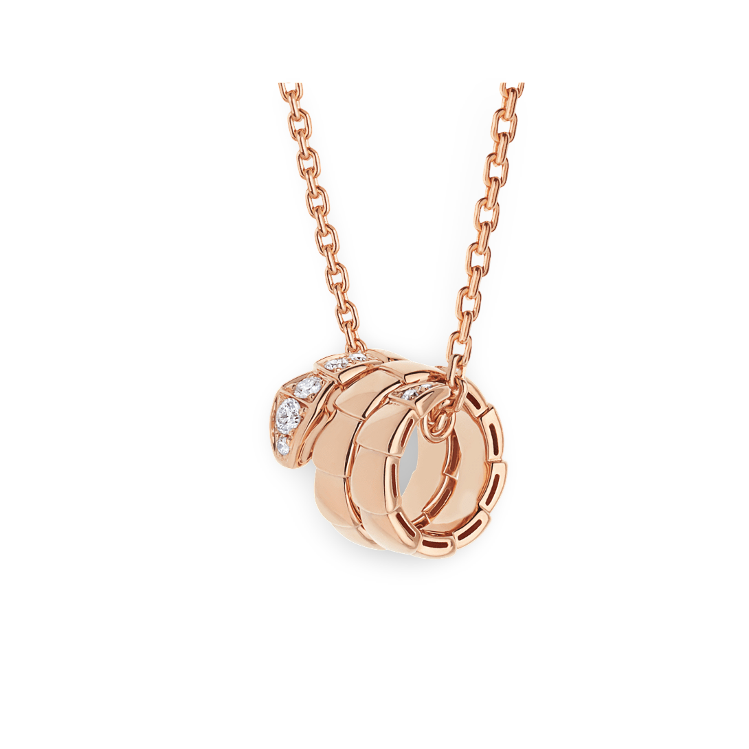 Double Row Viper Pendant, Reverse-set Diamonds