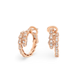 Viper Hoop Earrings, Paved