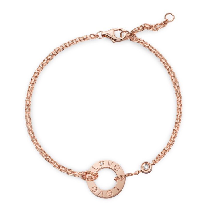 Love Chain Bracelet, 2 Diamonds