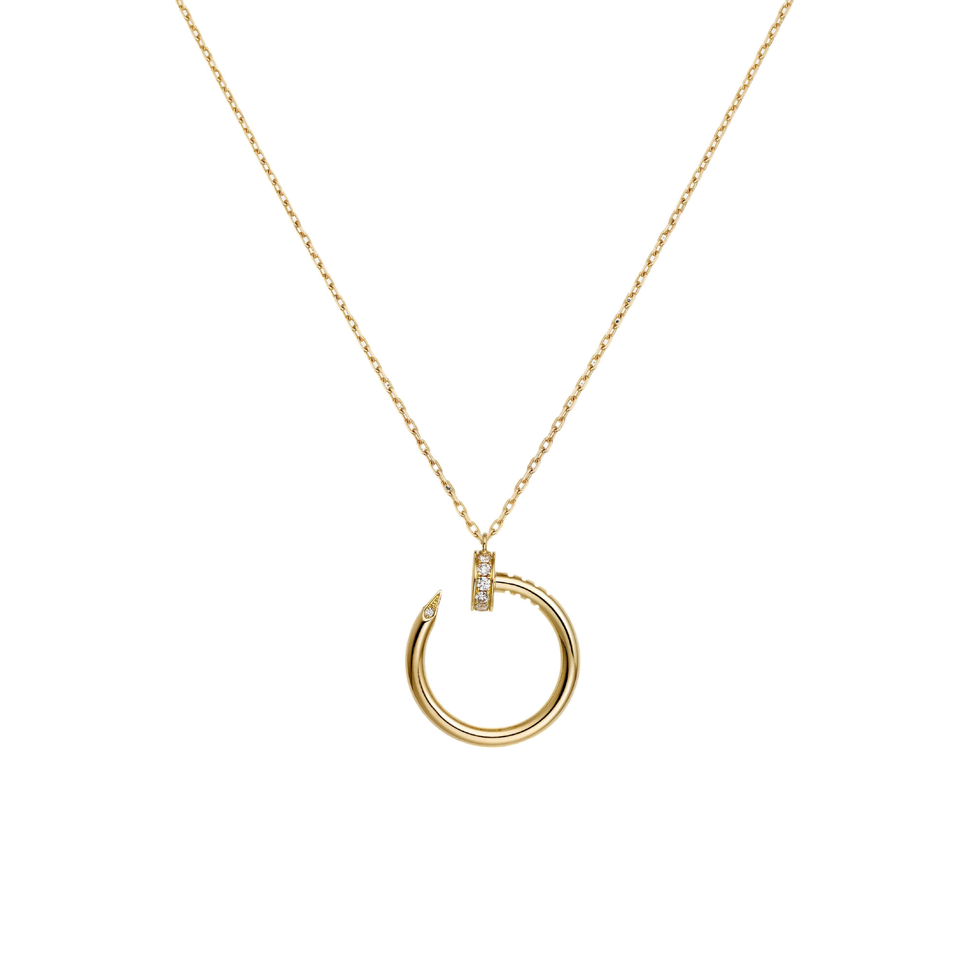 Nail Bangle Pendant with Diamonds