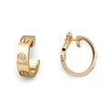 Love Hoop Earrings, 2 Diamonds, Classic Model