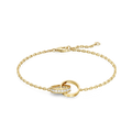 Interlocking Love Chain Bracelet, Half-Paved