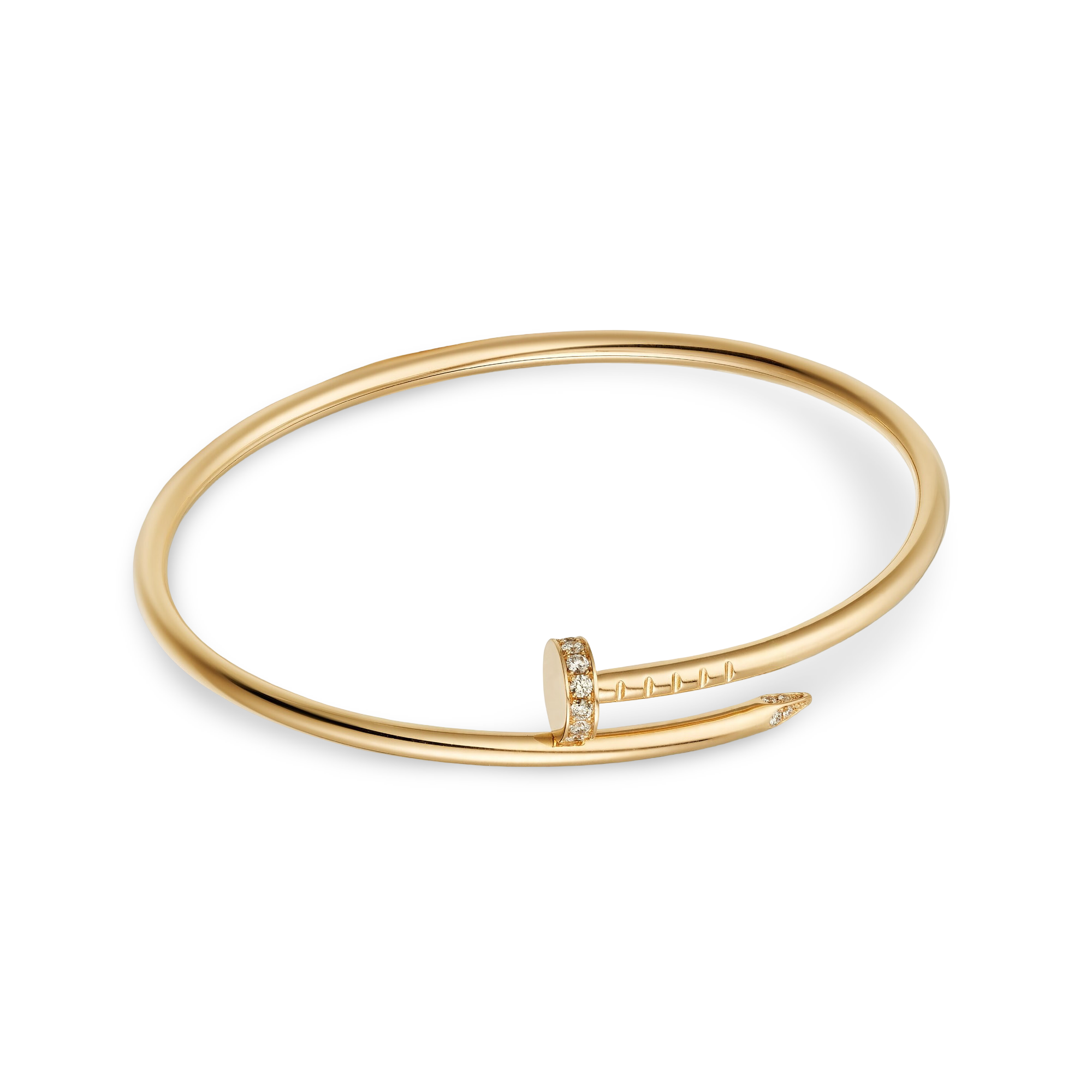 Nail Bangle with Diamonds, Small Model