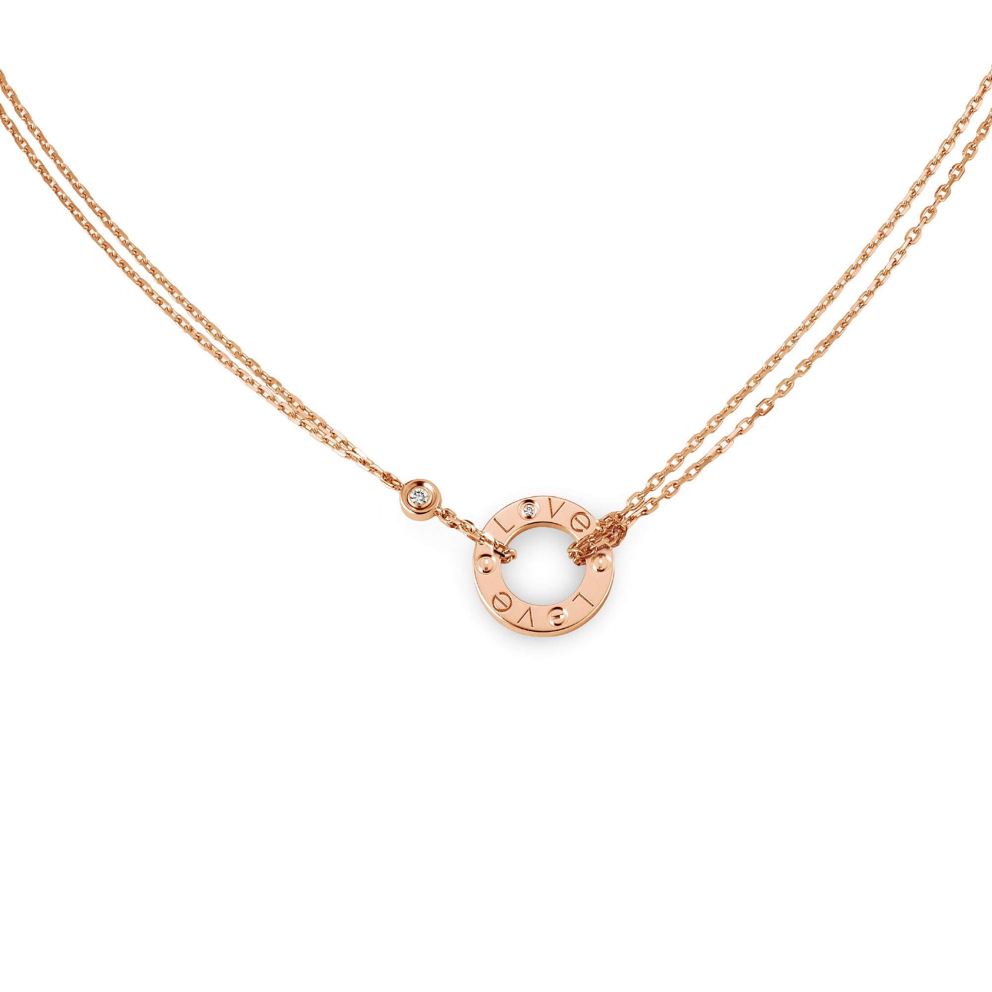 Love Pendant, 2 Diamonds
