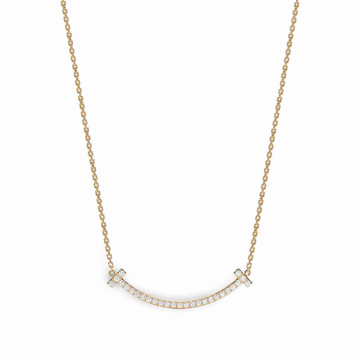 Smile Medium Pendant, Paved