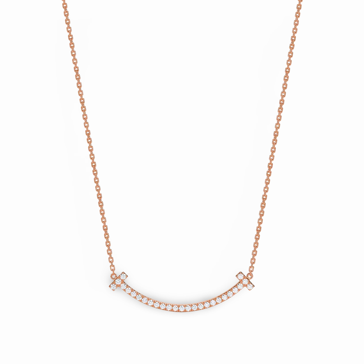 Smile Medium Pendant, Paved