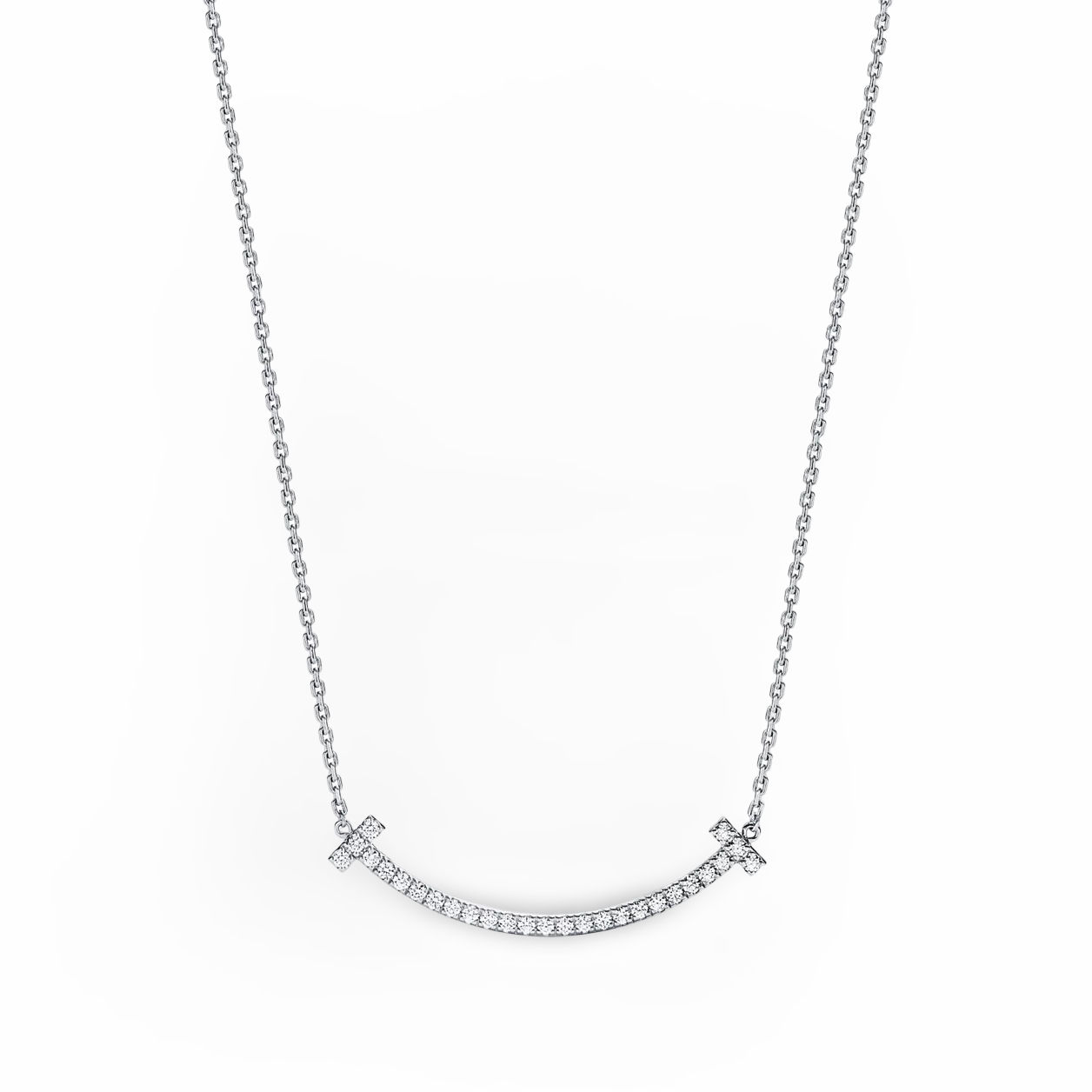 Smile Medium Pendant, Paved