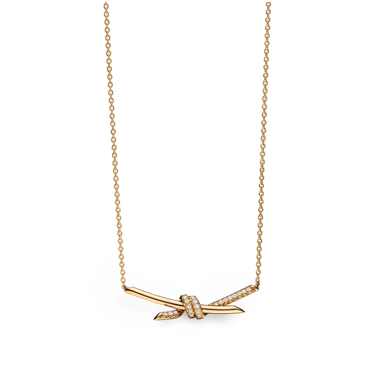 Knot Necklace, Half-Paved, Classic Model