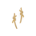 Knot Wire Earrings with Diamonds