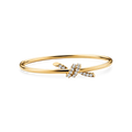 Knot Wire Bangle with Diamonds