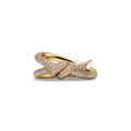 Knot Double Row Ring, Paved