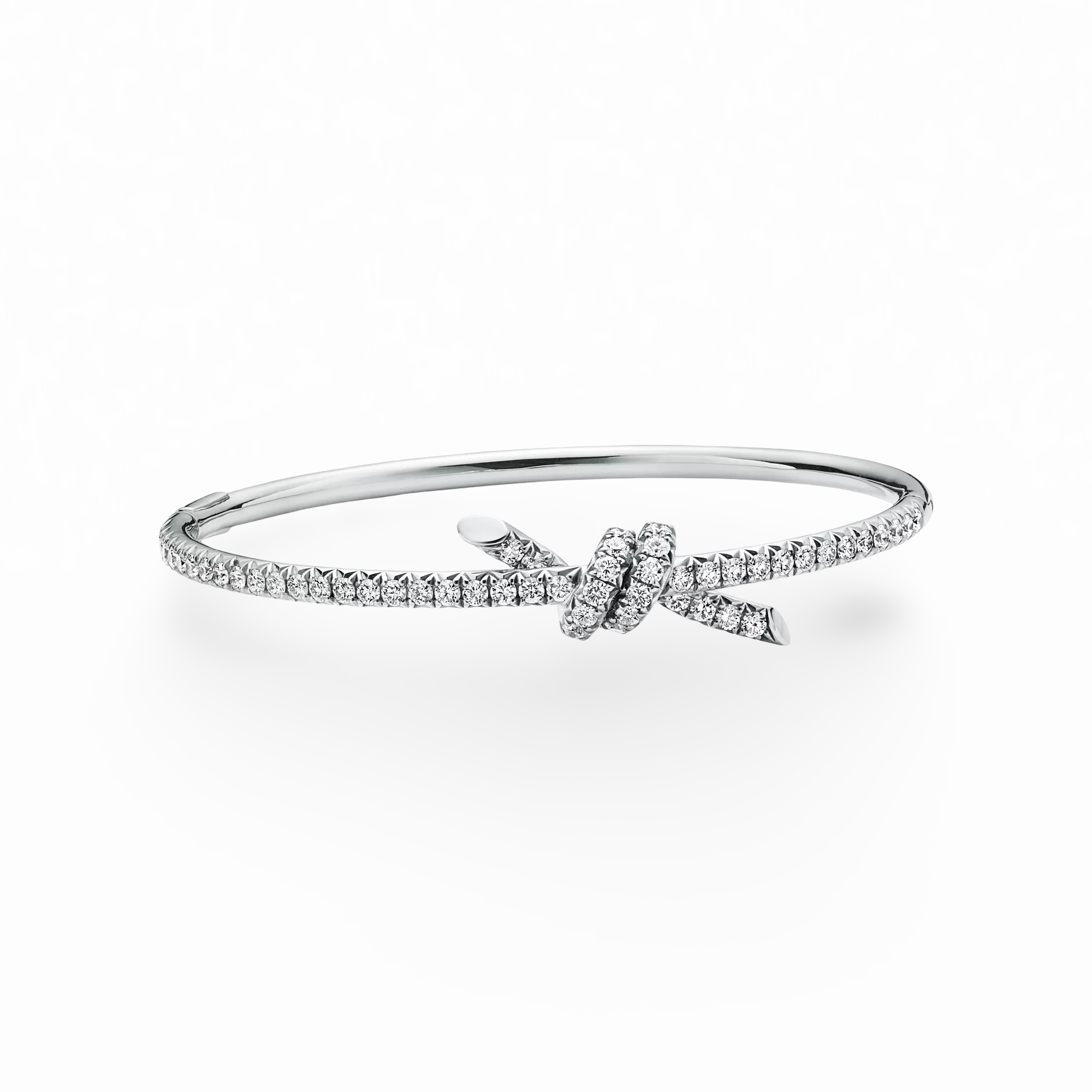 Knot Wire Bangle, Paved