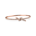 Knot Wire Bangle, Paved