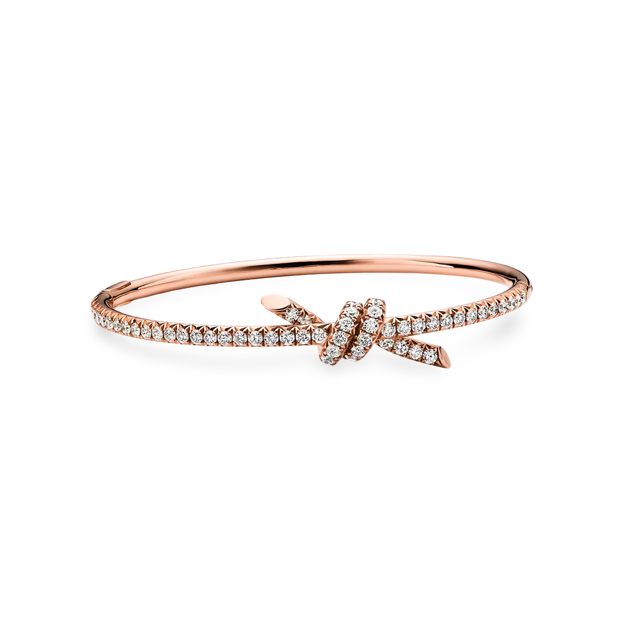 Knot Wire Bangle, Paved