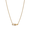 Double Link Necklace with Diamonds