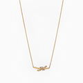 Knot Necklace, Half-Paved, Small Model