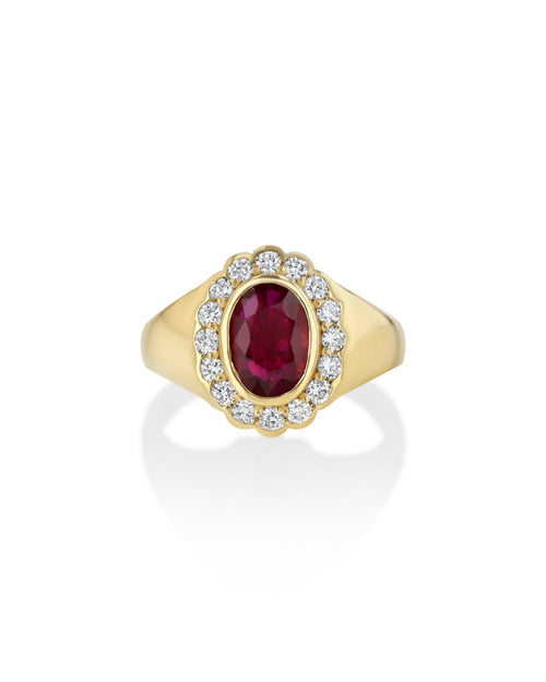 Birthstone Heirloom Ring in Ceylon Sapphire