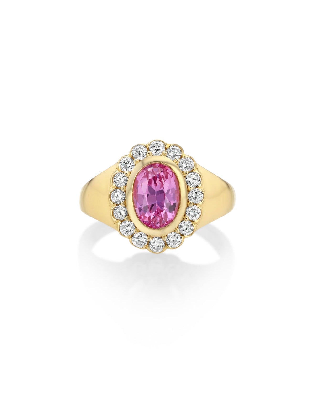 Birthstone Heirloom Ring in Pink Sapphire