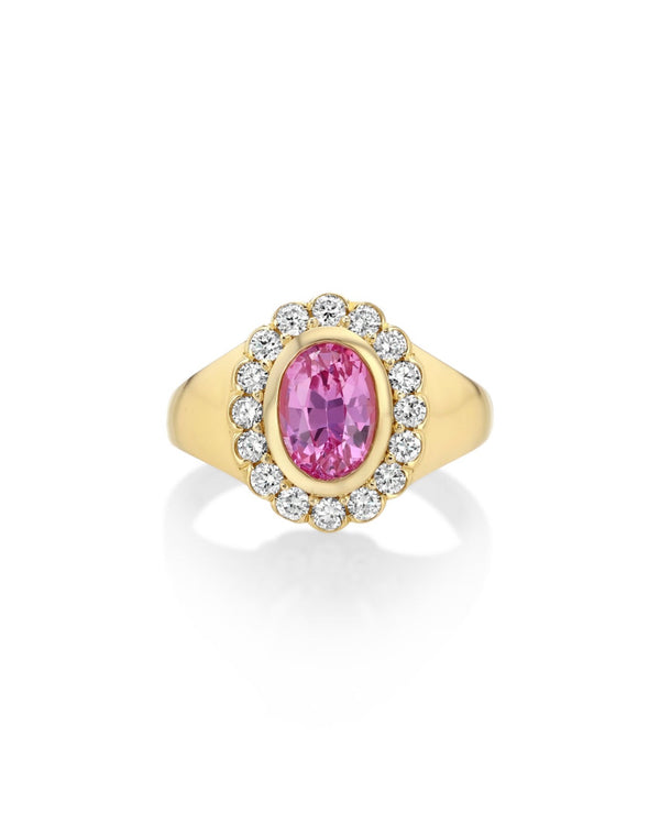 Birthstone Heirloom Ring in Pink Sapphire