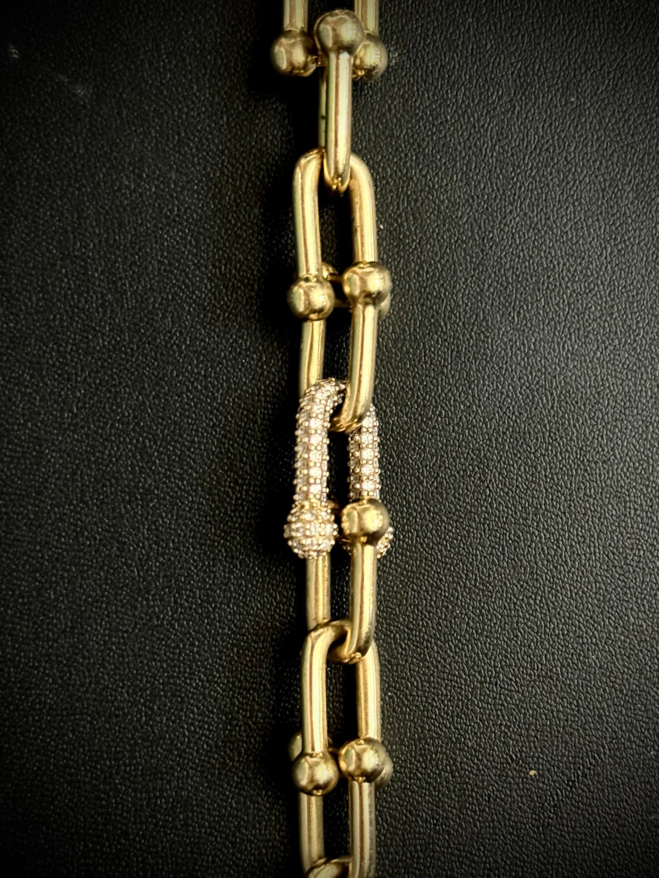 Medium Link Hardware with Natural Diamonds