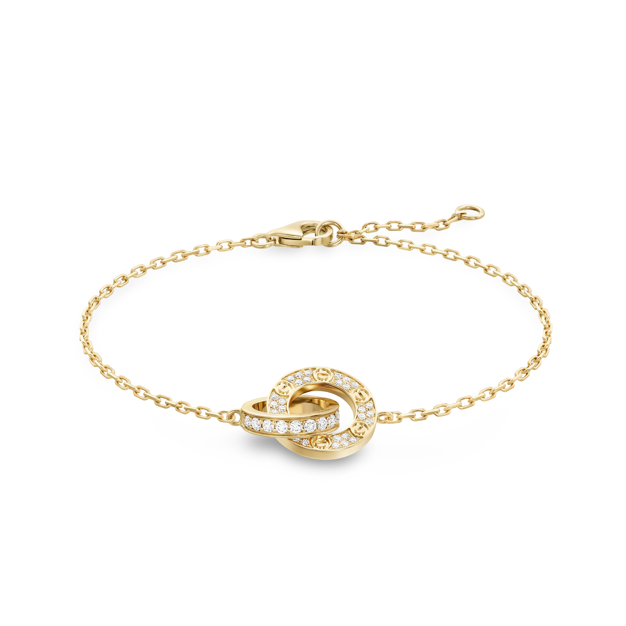 Love Chain Bracelet, Half-Paved