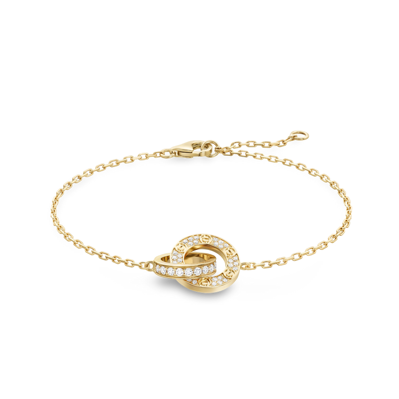 Amour Chain Bracelet, Half-Paved