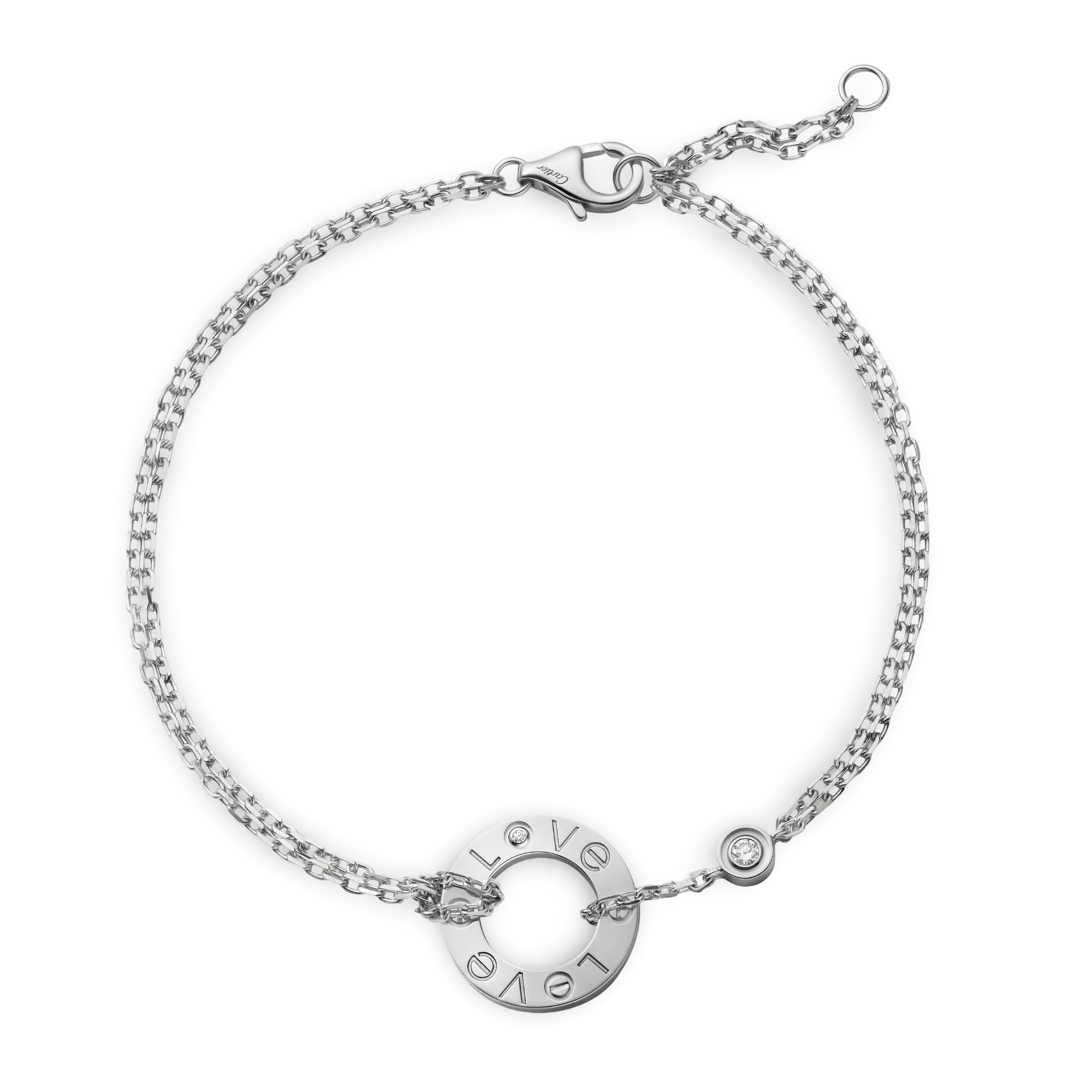 Love Chain Bracelet, 2 Diamonds
