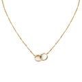 Interlocking Love Pendant, Half-Paved