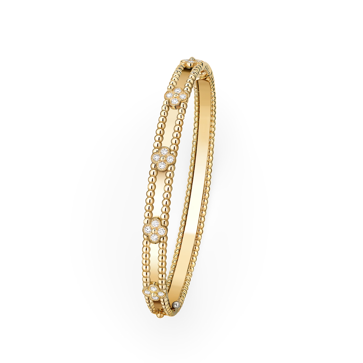Beaded Clover Bangle, Small Model