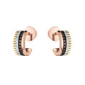 Quatre Small Brown PVD Hoop Earrings