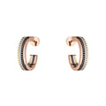 Quatre Large Brown PVD Hoop Earrings