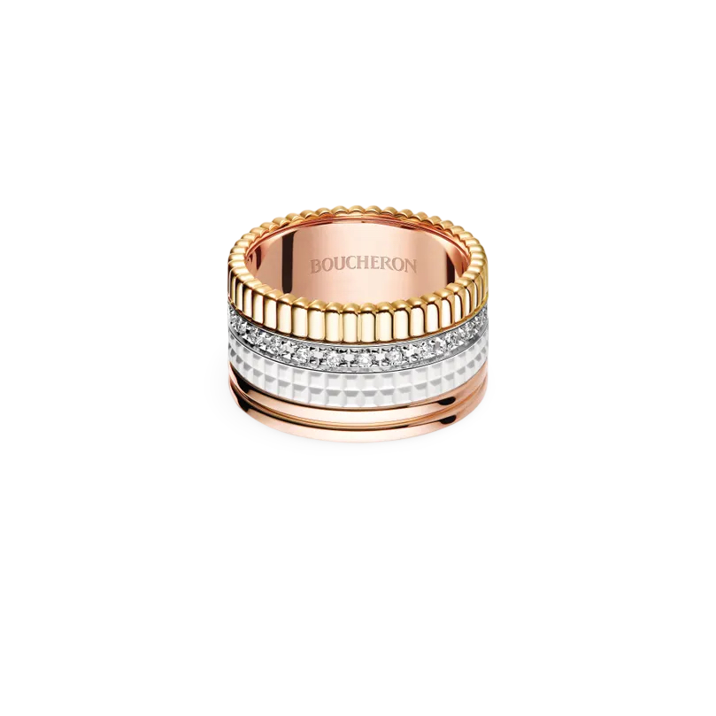 Four-band Large Ring with Diamonds