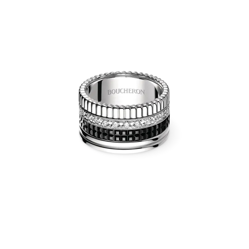 Quatre Large Ring with Diamonds