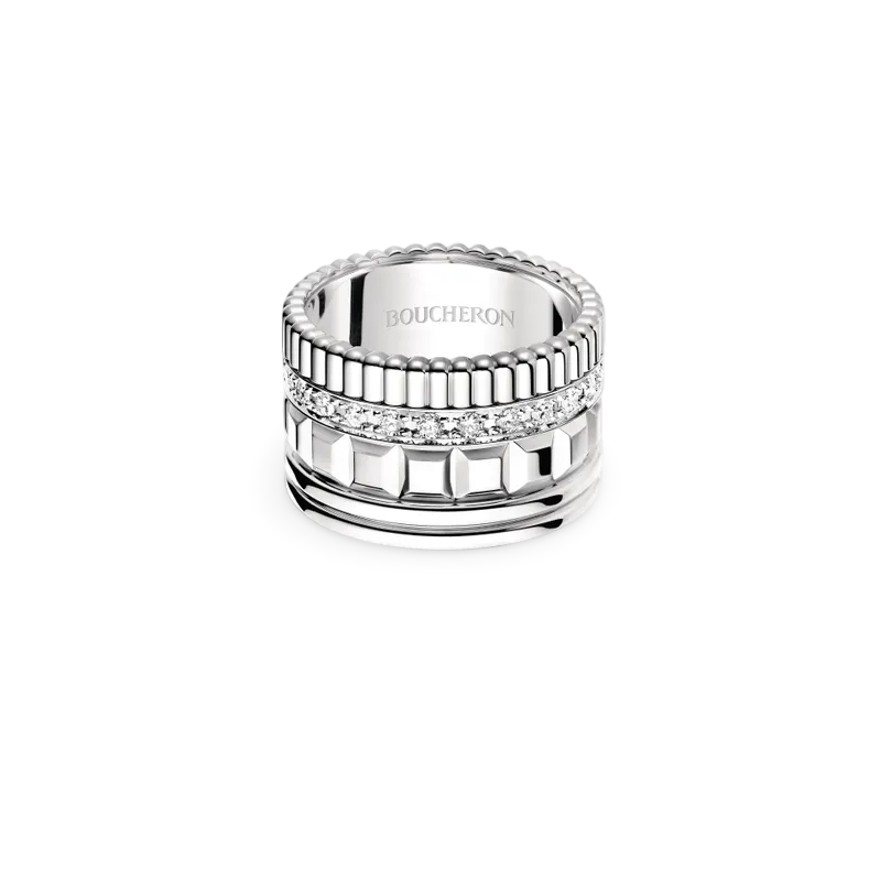 Quatre Large Ring with Diamonds