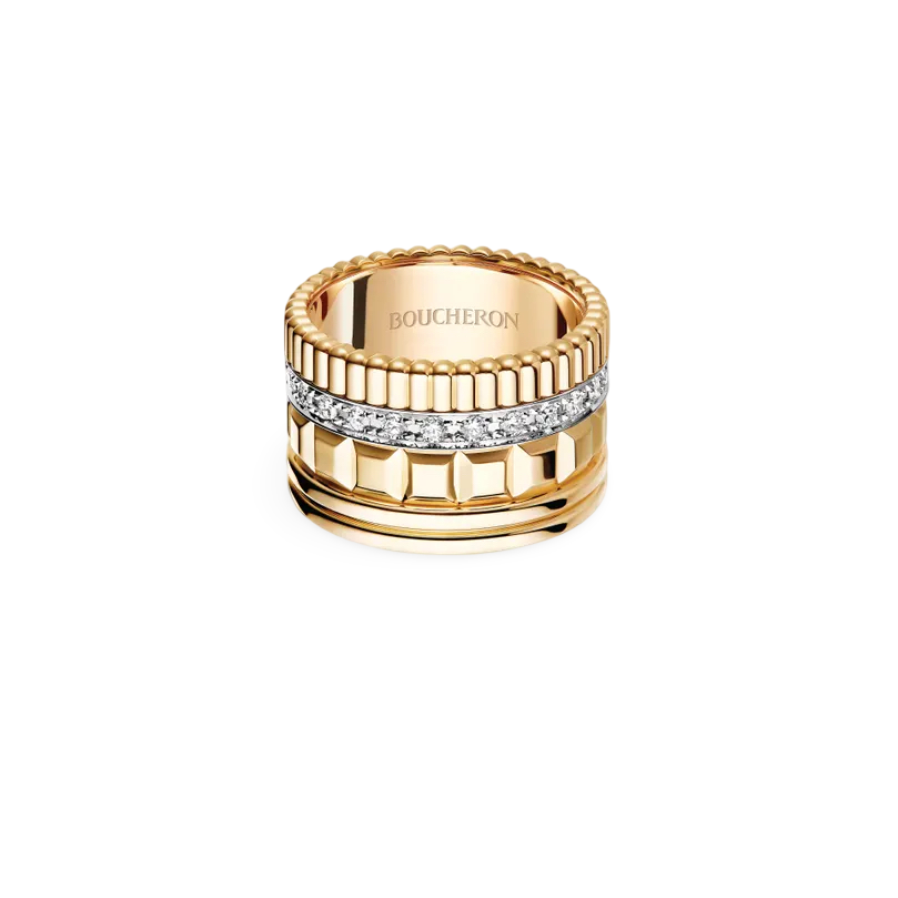 Four-band Large Ring with Diamonds