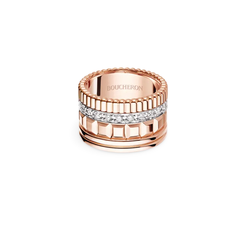 Quatre Large Ring with Diamonds