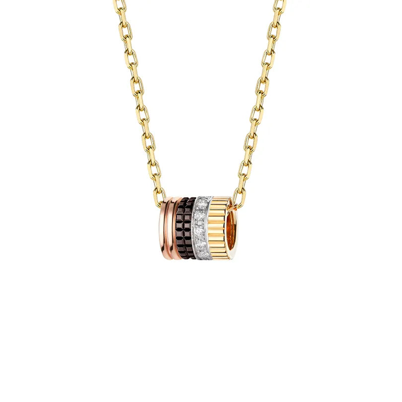 Quatre Small Pendant with Diamonds