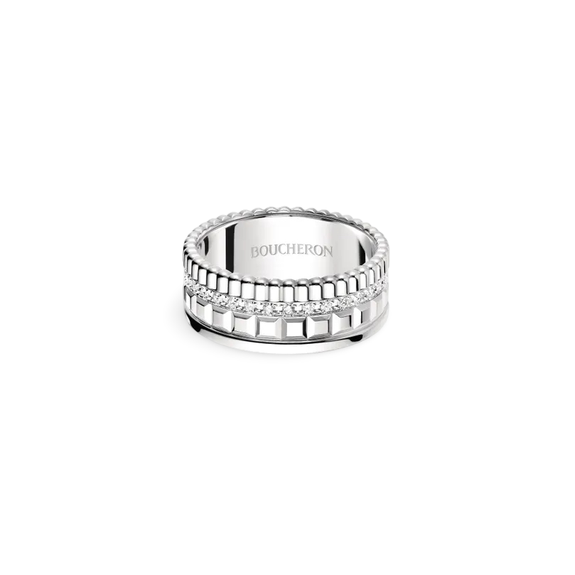Quatre Small Ring with Diamonds