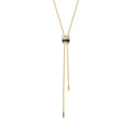 Quatre Small Lariat Necklace with Diamonds