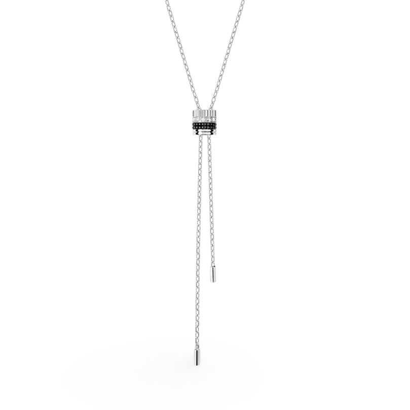 Four-band Small Lariat Necklace with Diamonds