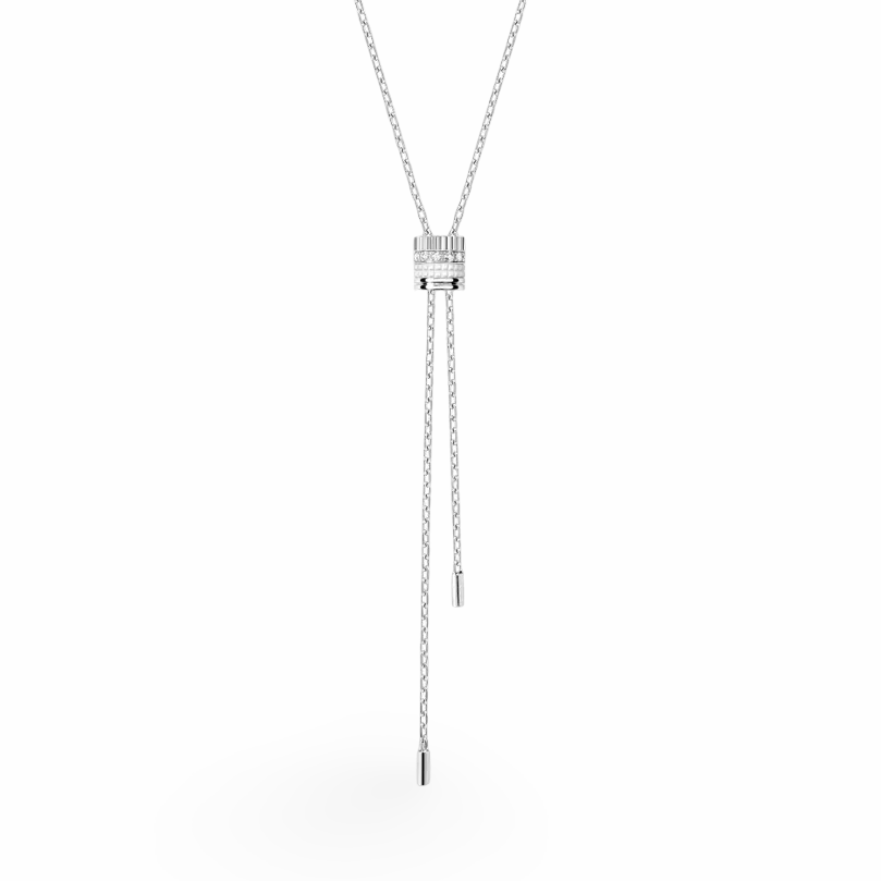 Four-band Small Lariat Necklace with Diamonds