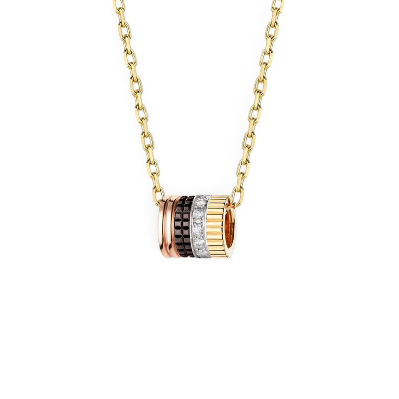 Four-band Small Pendant with Diamonds