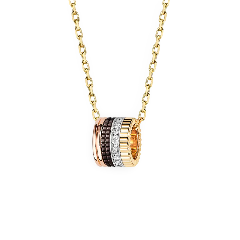 Four-band Large Pendant with Diamonds