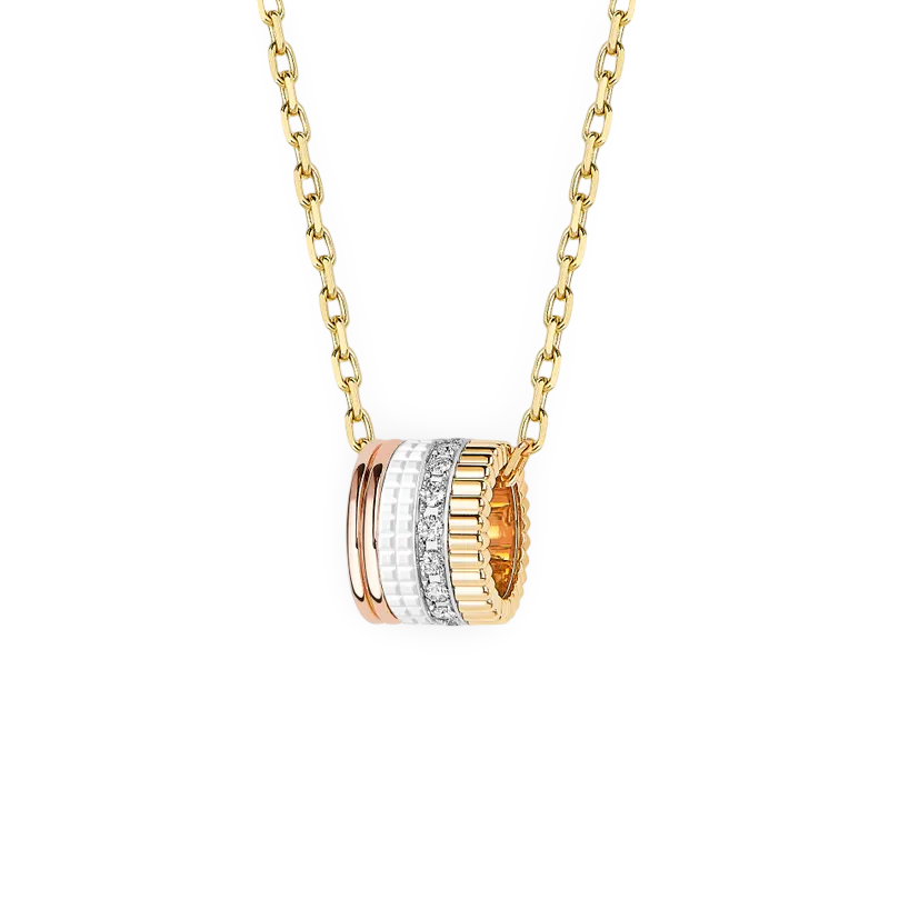 Four-band Large Pendant with Diamonds