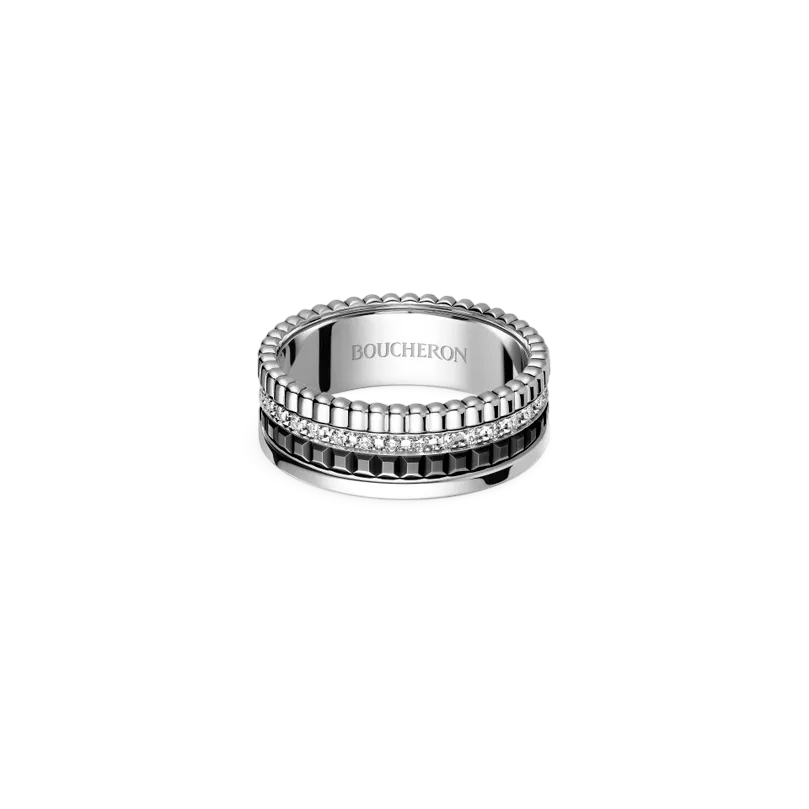 Four-band Small Ring with Diamonds