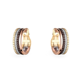 Four-band Large Hoop Earrings with Diamonds