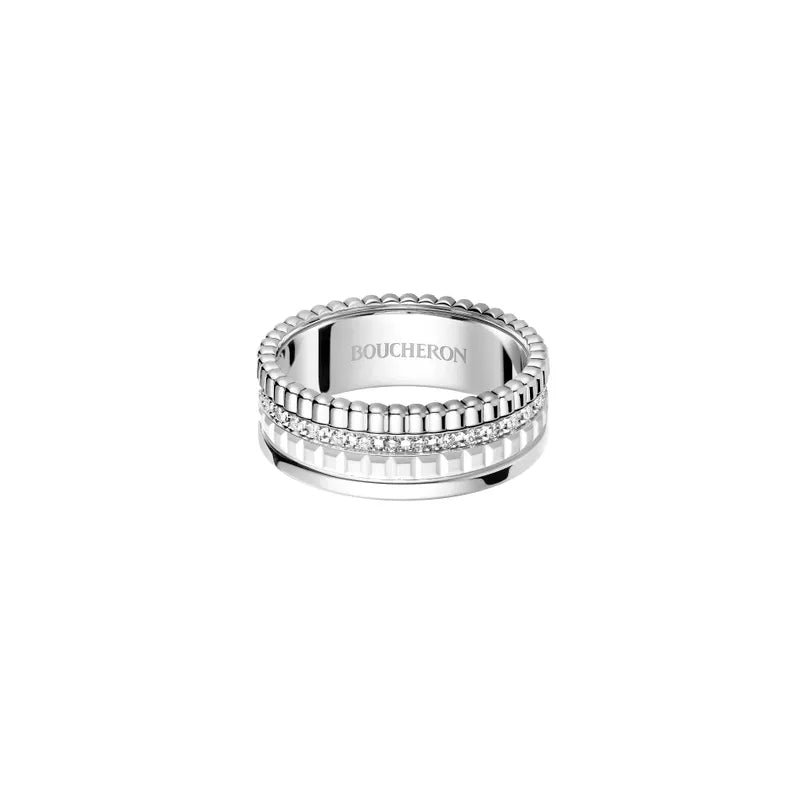 Quatre Small Ring with Diamonds